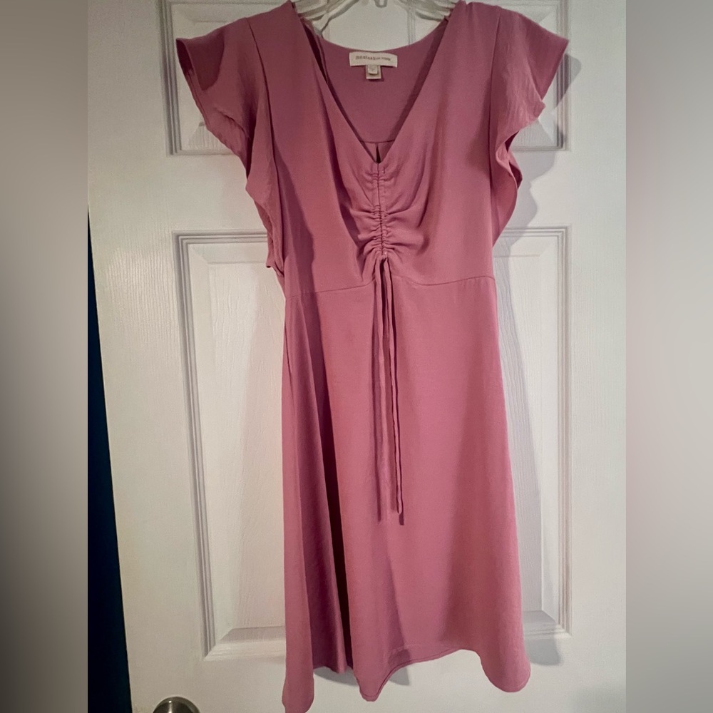 Monteau Blush Pink Dress with Ruched Detail